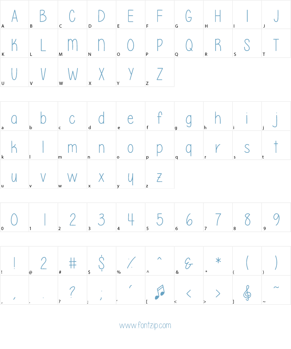 Please write me a sing Font Character